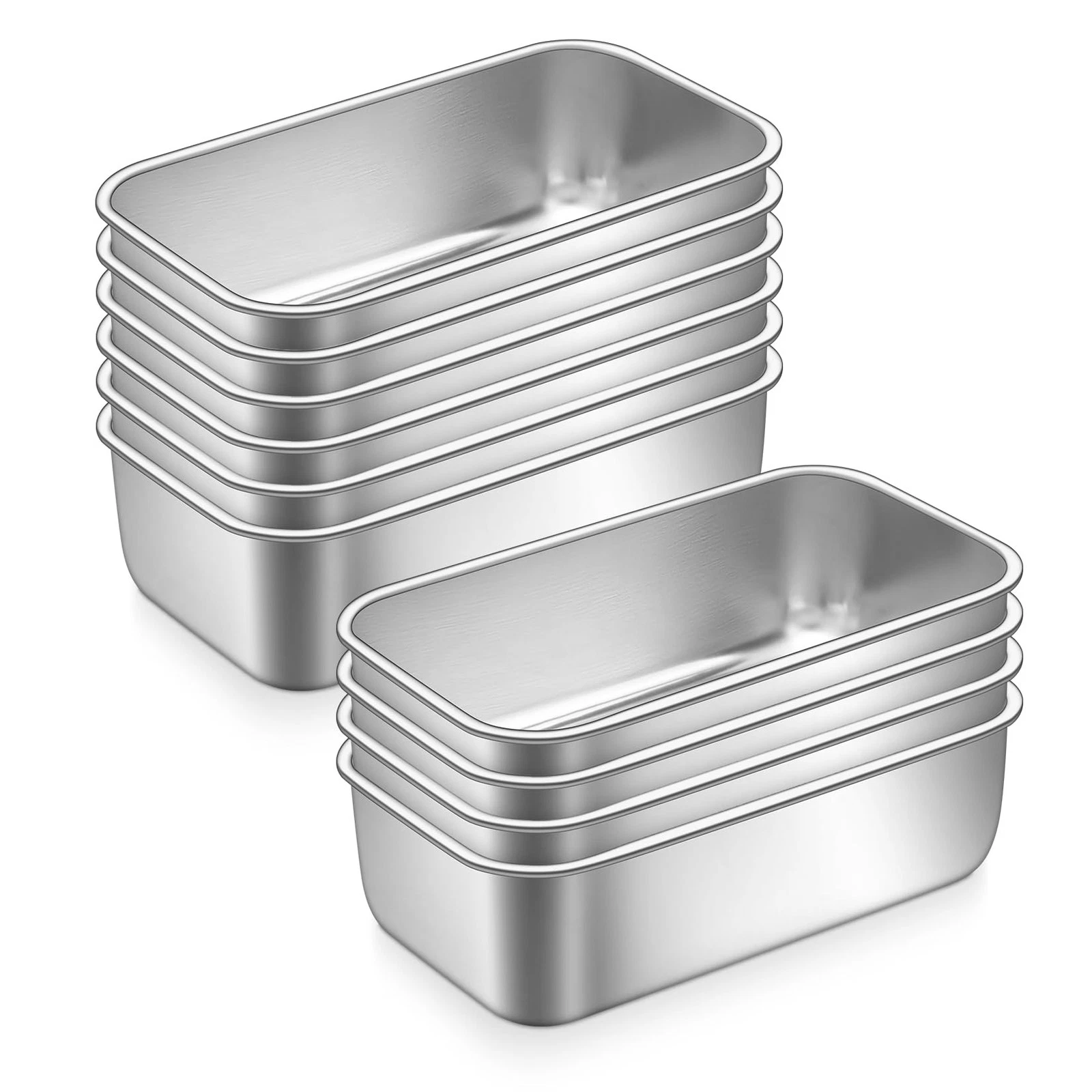 Mini Loaf Pans Set, 10PCS Small Bread Loaf Pan for Baking, 6.3 x 3.5 Inch Sta...