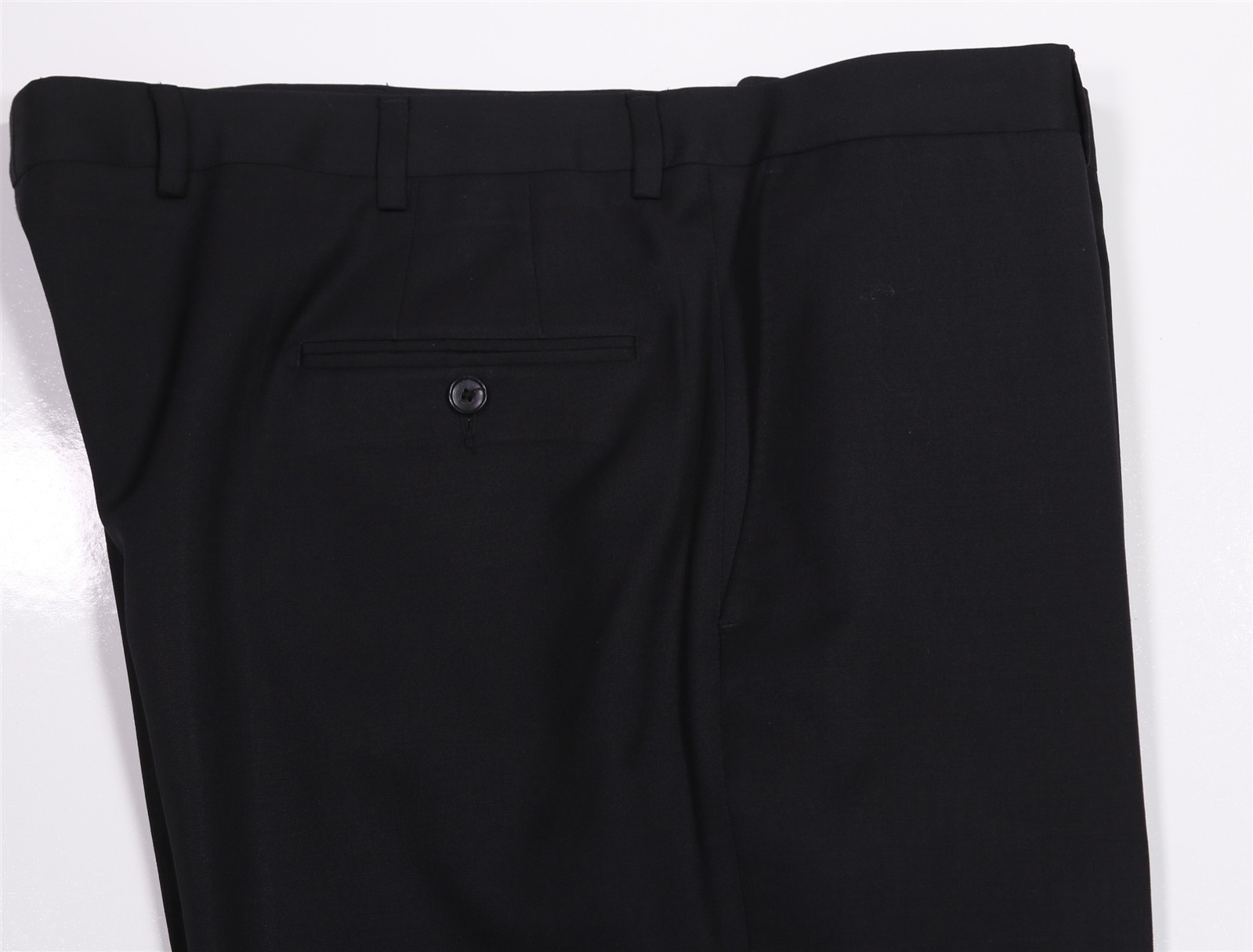 Hickey Freeman Current Solid Black Flat Front Dre… - image 2