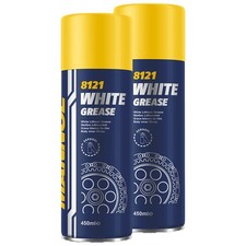 2x 450 ml Kettenspray Ketten Spray MANNOL White Grease Sprühfett Schmierfett