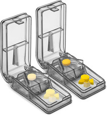 2PCS Pill Cutter for Small or Large Pills - the Best Multiple Pill Splitter Ever