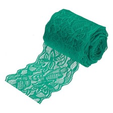3 Inch Wide 10 Yard Lace Ribbon Floral Pattern Dark Green Lace Trim Ribbon