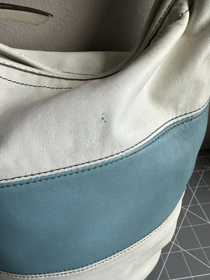 Bolso cubo de lona de rugby de cuero Coach vintage Foto 2 de 4