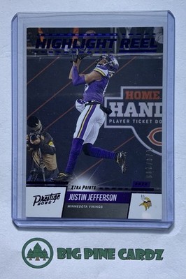 2022 Prestige - Highlight Reel - Justin Jefferson #HR-19 - Xtra Points Blue /299