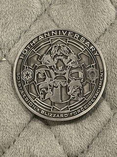 star wars 501st legion challenge Coin Blizzard Force 10th Anniversary V2 Silver￼