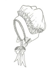 doll hat bonnet sewing Pattern size is for a doll head 9c. 11c, 13c, 15c, 17c
