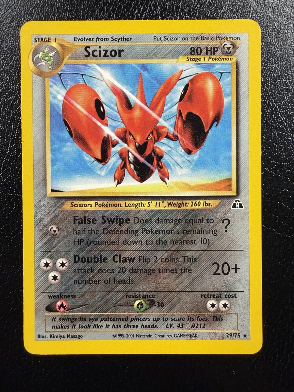 Pokemon Scizor Neo Discovery 29/75 Regular Rare LP