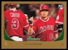 2011 Bowman Gold Hank Conger Rookie Los Angeles Angels #219