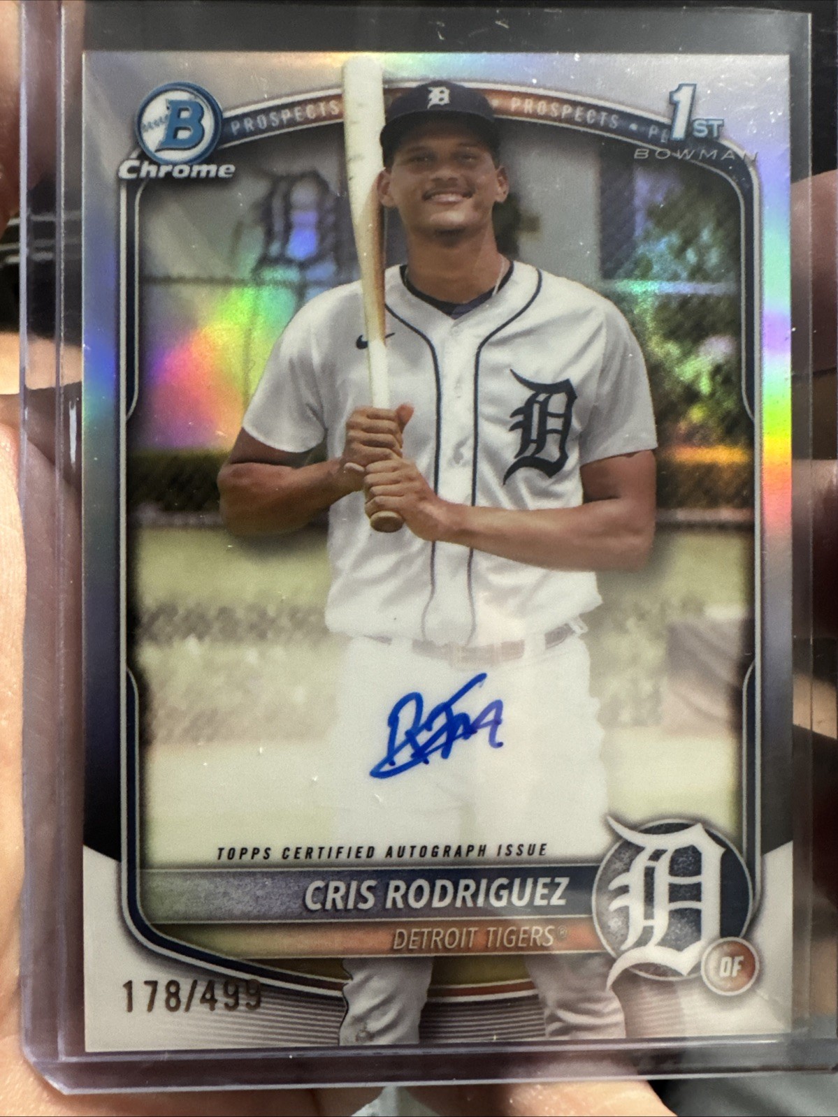 2025 Bowman Chrome Cris Rodriguez #CPA-CR 1st Bowman Auto Refractor /499