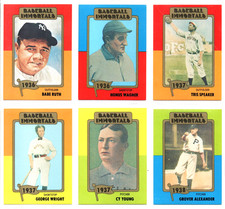twelve 1980s Baseball Immortals and All-Time Greats - Babe Ruth, Mickey Mantle