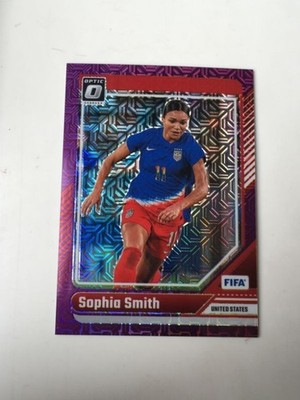 2024-25 Panini Donruss Sophia Smith Optic Purple Mojo 2/25 USA USWNT Golden Boot