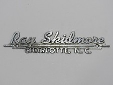 VTG Ray Skidmore Ford Charlotte North Carolina Metal Dealership Badge Emblem Tag