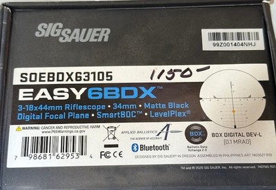 Sig Sauer SIERRA6 BDX 3-18x44mm - BDX-R2 SOSBDX63105 Scope