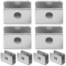  8 PCS Glass Mounting Clip Shower Clamp Small Fixing Shelf Bracket