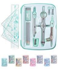 Mr. Pen- Geometry Set, 13 pcs, 3 Metal Compasses, Protractor, 6" Ruler 45 ...