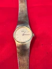 Vintage Seiko Quartz Watch Womens 16mm Gold Tone 1400-0089 New Battery 6.5"