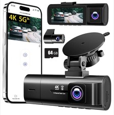 3-Channel Dash Cam 1080p WiFi Video Recorder DVR Rear View G-Sensor