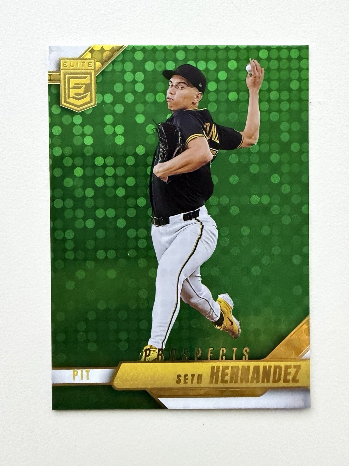 2026 Panini Elite Prospects Seth Hernandez #159 Neon Green Pirates