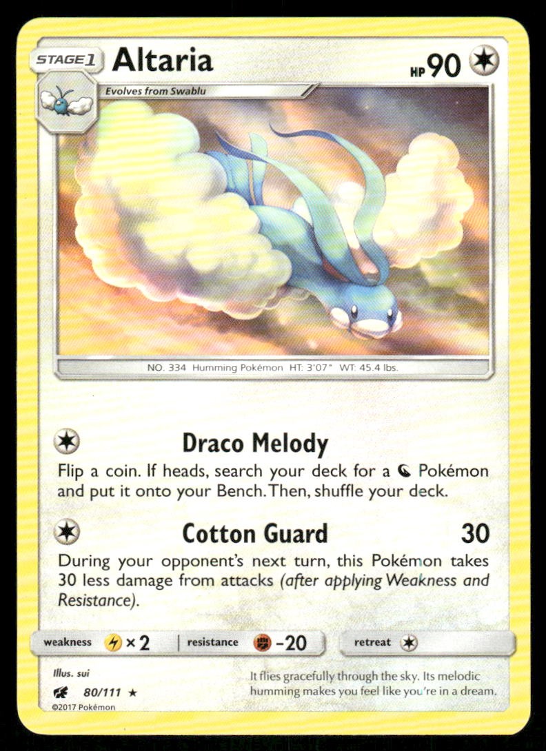 Altaria 80/111 - Crimson Invasion - Rare NM