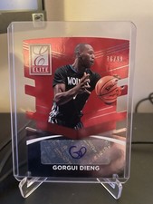 2014-15 Panini Donruss Elite Status Signatures Gorgui Dieng #73 Red Die-Cut /99
