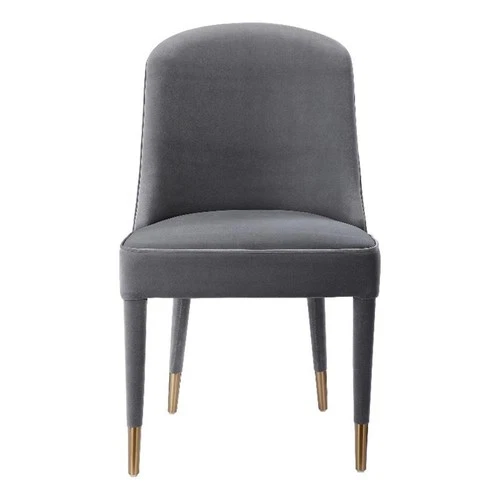 Uttermost Brie Stainless Steel and Fabric Armless Chair in Gray (Set of 2) - Picture 1 of 2