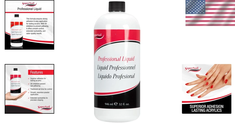 Professional 32oz Nail Liquid for Durable Acrylic Nails - Image 2 of 4