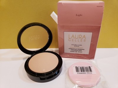 Laura Geller~Baked Versatile Powder Foundation w/ Sponge~Light~ 0.35 oz ~ NIB
