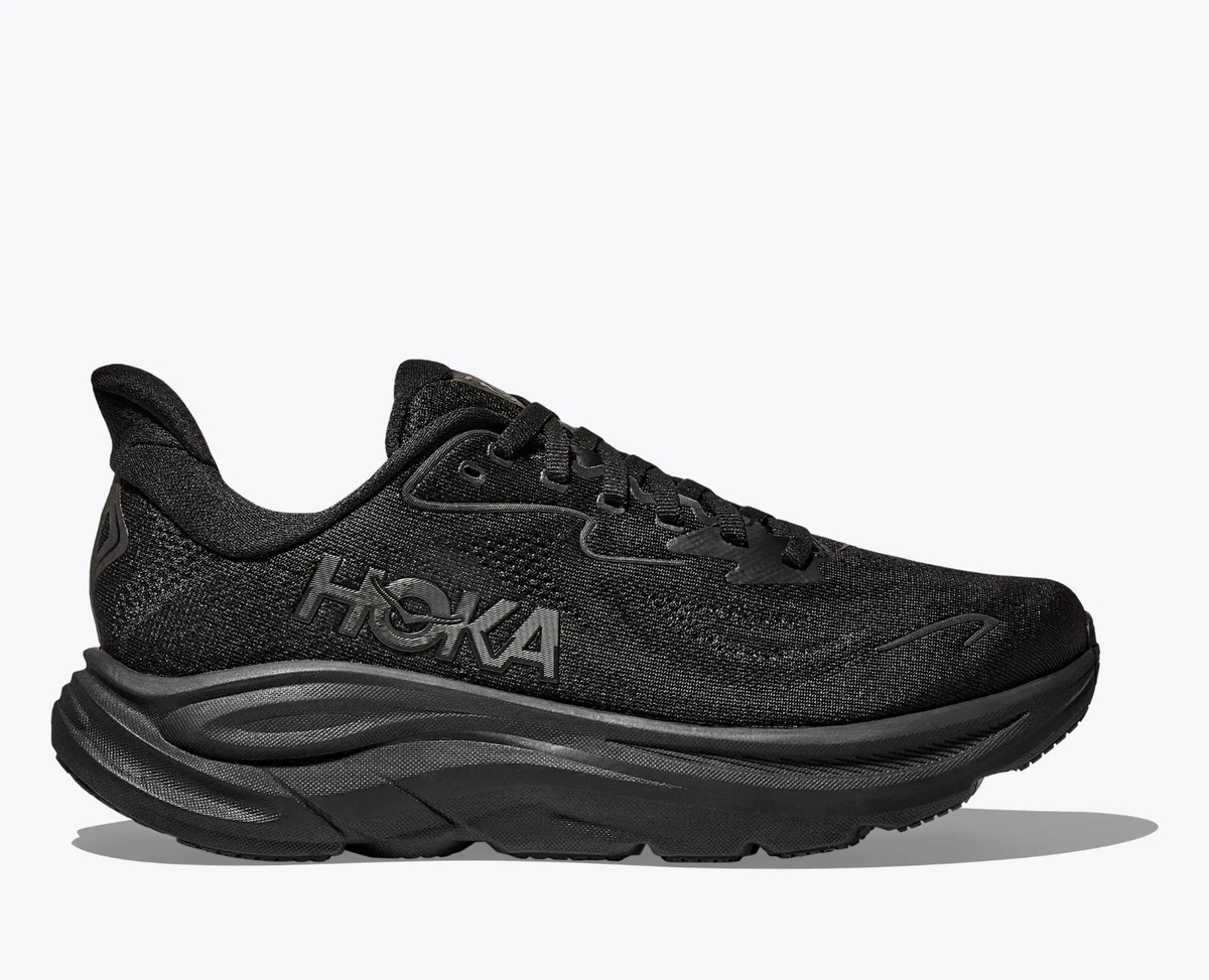 Hoka One One Clifton 10 Black/Black 1162030-BBLC Mens Size 9 