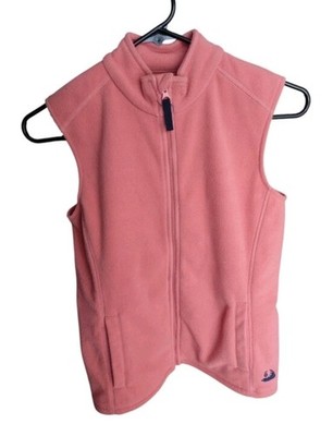 Murrays Toggery Shop Medium Pink Fleece Vest Nantucket Red Collection