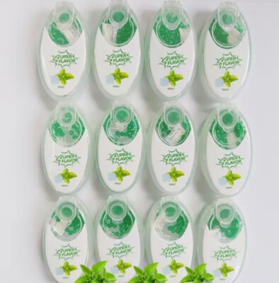 Mint Bidis White And Green And Red Cigarettes Hard Box