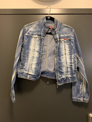 Jupe En Jean Mini A-Line Franco Ferucci - Taille 4 UK (32 EU) - Bleu Denim Coton - Occasion Très Bon état