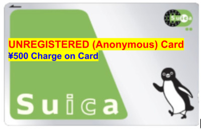 New ¥500 Charged Credit  JR Penguin Anonymous Blank Suica Transportation IC Card