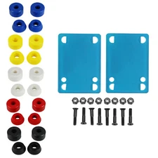 Skateboard Dimebag Bushings Choose Color 4mm Blue Risers + 1" Phillips Hardware