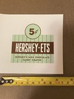 Hersey-Ets Milk Chocolate Candy Coated 5 Cent Waterslide Decal Vending Machine