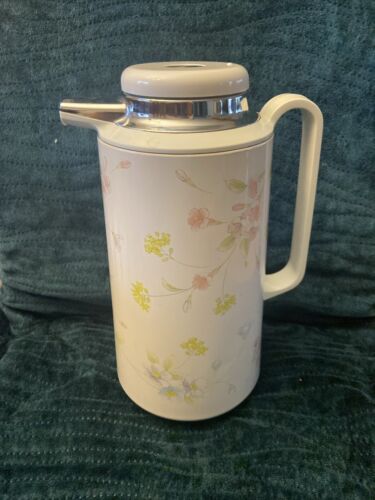 Vintage metal decorated Corning thermique coffee thermos Flowers NL - Photo 1 sur 5