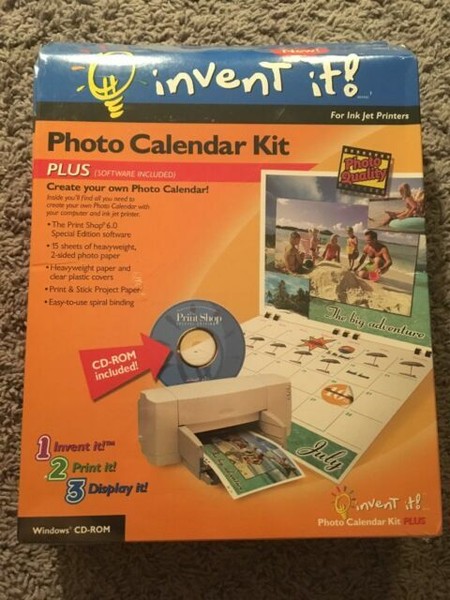Invent It Photo Calendar Kit Plus Software For Ink Jet Printers For 
