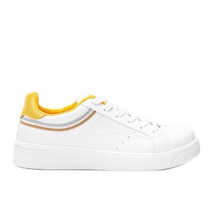 Zapatillas blancas y amarillas con suela gruesa Meia blanco amarillo | eBay