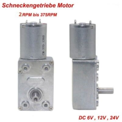 Moteur à Engrenage DC JGY370 6/12/24V - Couple élevé, Vitesse 2-375 Tr/min