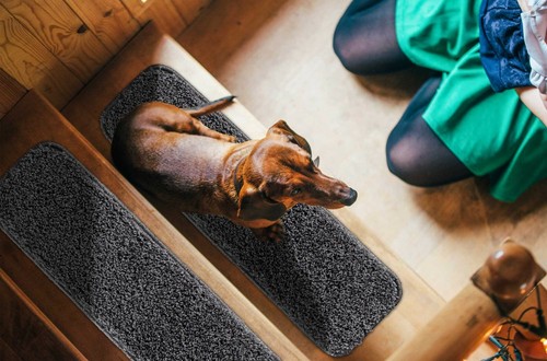 Stair Treads Carpet Mat Non Slip Skid Cleaning Machine Washable, Shaggy 22x67cm - Picture 10 of 88