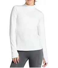 DSG Women’s Mock Neck White w/ UV Protection Interior Fleece NWT Size XS