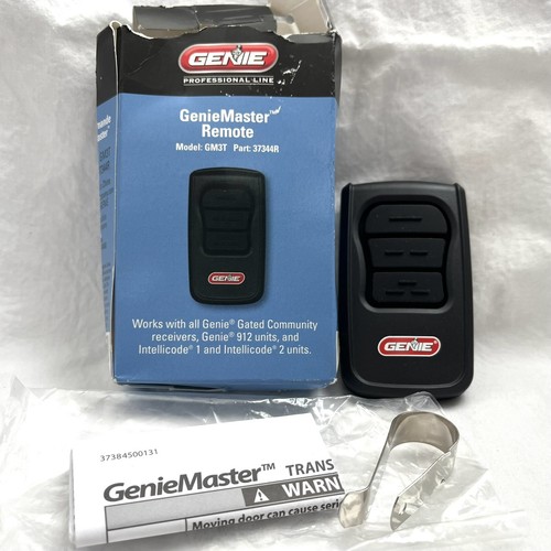 Genie Master GM3T 3-Button Remote Control Part 37344R Transmitter Open Box
