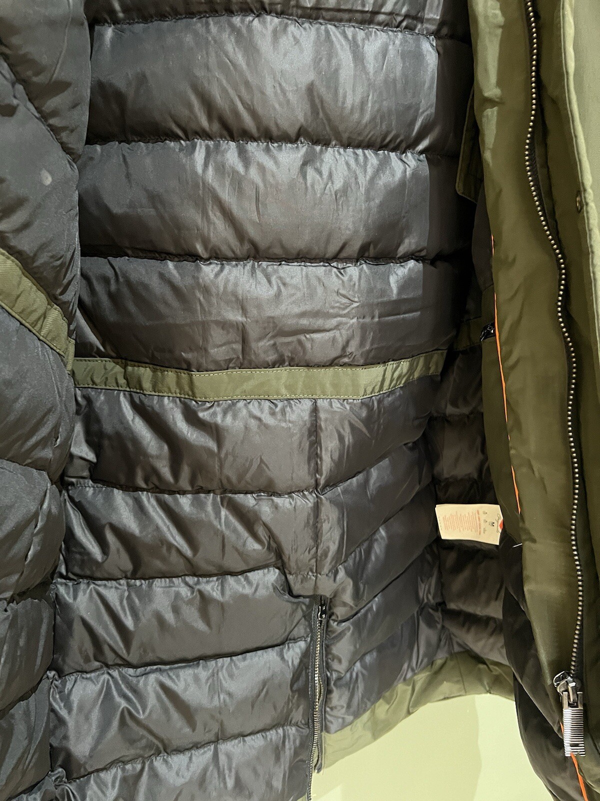 Ladies Lee Cooper Down Parka Jacket Army Green image 7