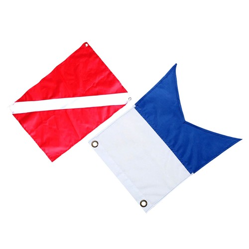 2 Stück Diver Down Flag, Außenflaggen, Tauchflagge, Maritime Signalflaggen - Bild 5 von 12