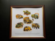 BRITISH MILITARY VEHICLES OF WW11 FRAMED