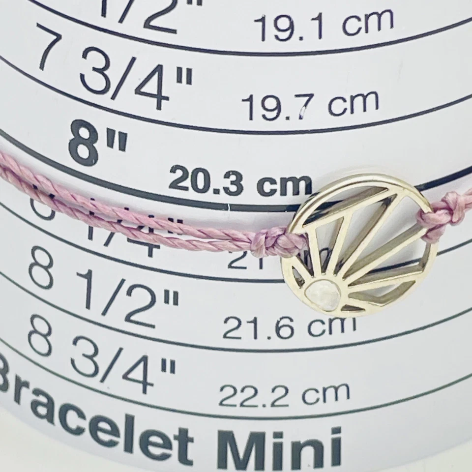 PURA VID电压范围紫色香巴拉手链银色太阳光小饰品海滩沿海岛 — 第 4/4 张图片