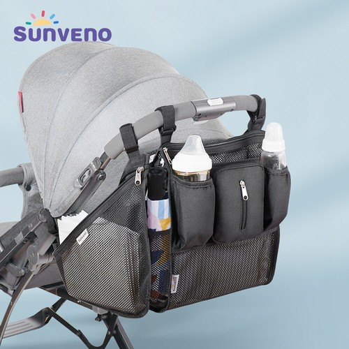 Organizer Per Passeggino, Grigio - Borsa Multitasca Capiente Per Pannolini E Biberon, Accessorio Pratico Per Neogenitori - 5