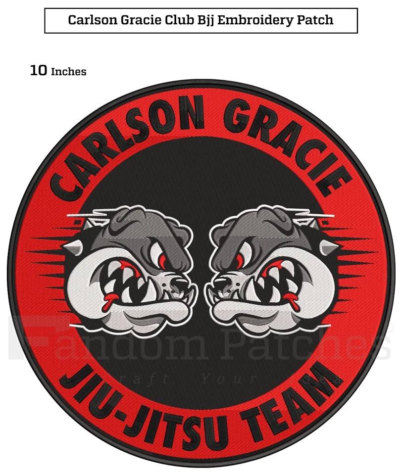 Gracie Jiujitsu Embroidery Patches Carlson Gracie BJJ Patches Kimono Patches - Image 2 of 4
