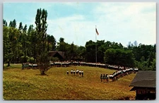 Postcard Girl Scout Camp Seven Hills Holland N.Y. Pledge of Allegiance *8899