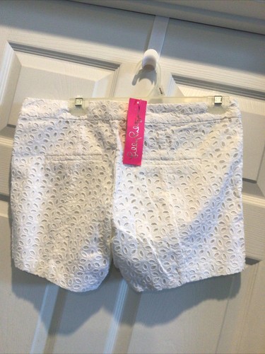 Neu $ 88 Lilly Pulitzer Größe 4 Resort weiß KELLY KURZ Blumenöse - Bild 4 von 10