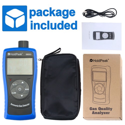 Ammonia Gas Meter Digital LCD 0-100PPM Automotive NH3 Temp Detector Rechargeable - Picture 2 of 11