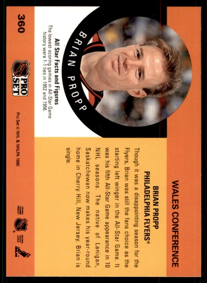 1990-91 Pro Set Brian Propp #360 - Image 2 of 2
